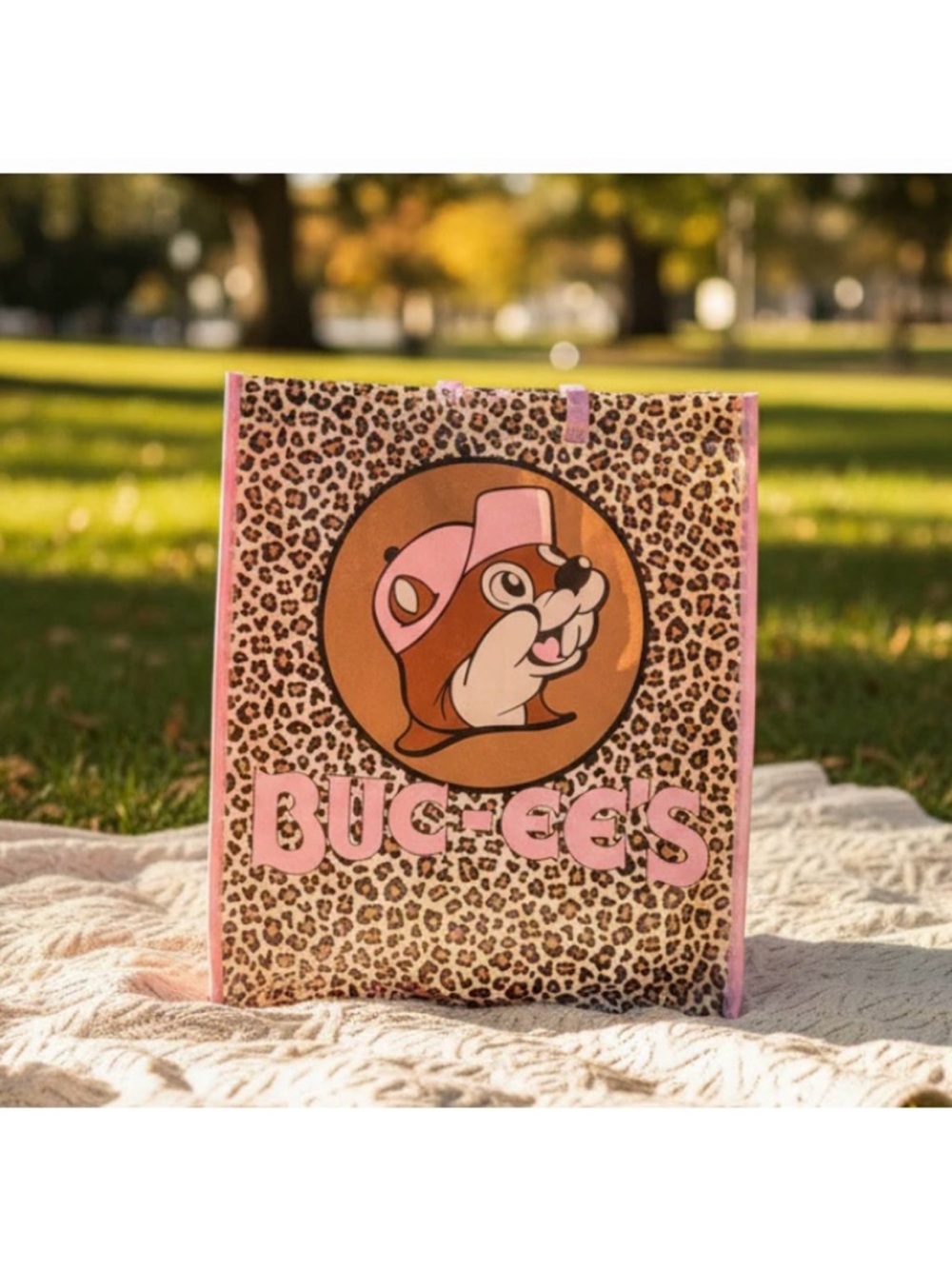 Buc-ee’s Leopard Print Pink Tote Bag NWT